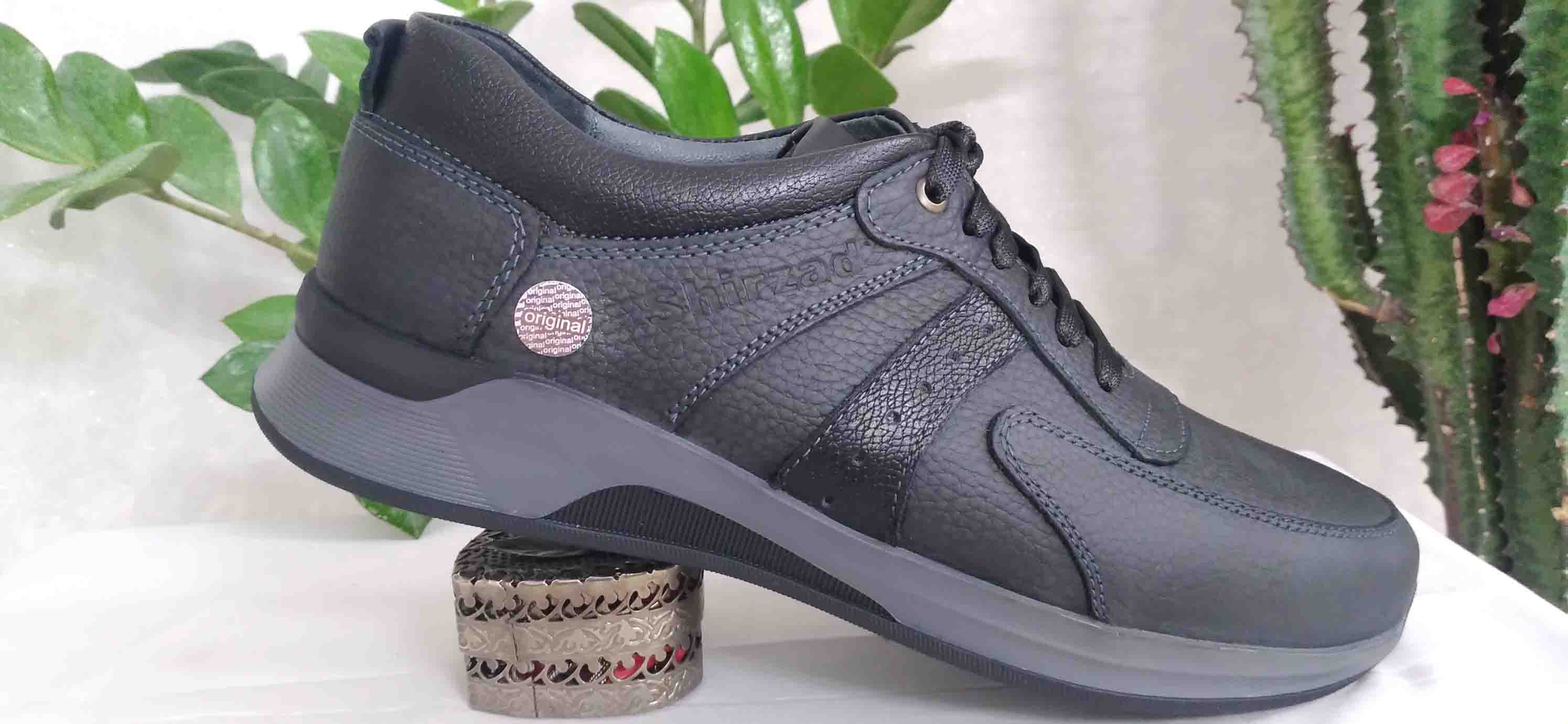 کفش مردانه چرمی بند دار شیرزاد کد 282