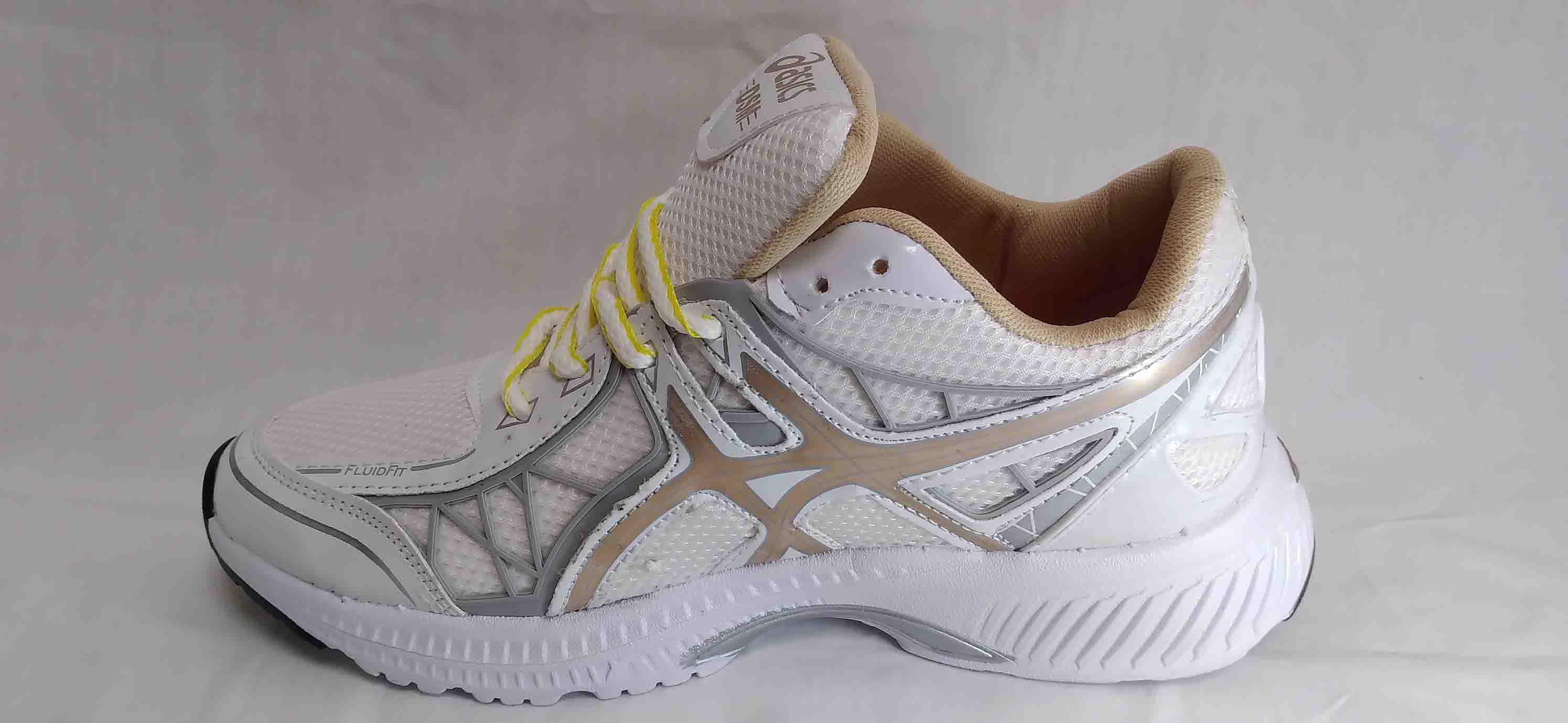 کتونی اسیکس سفید طلایی کد150