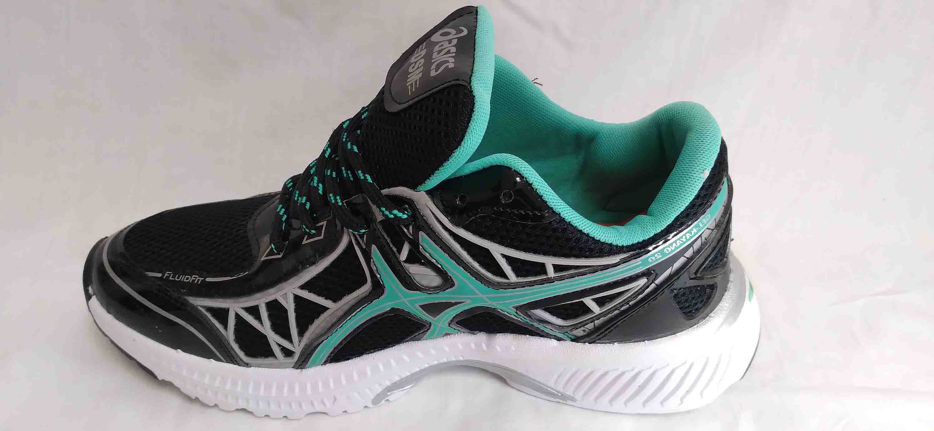 کتونی اسیکس مشکی سبز کد 152