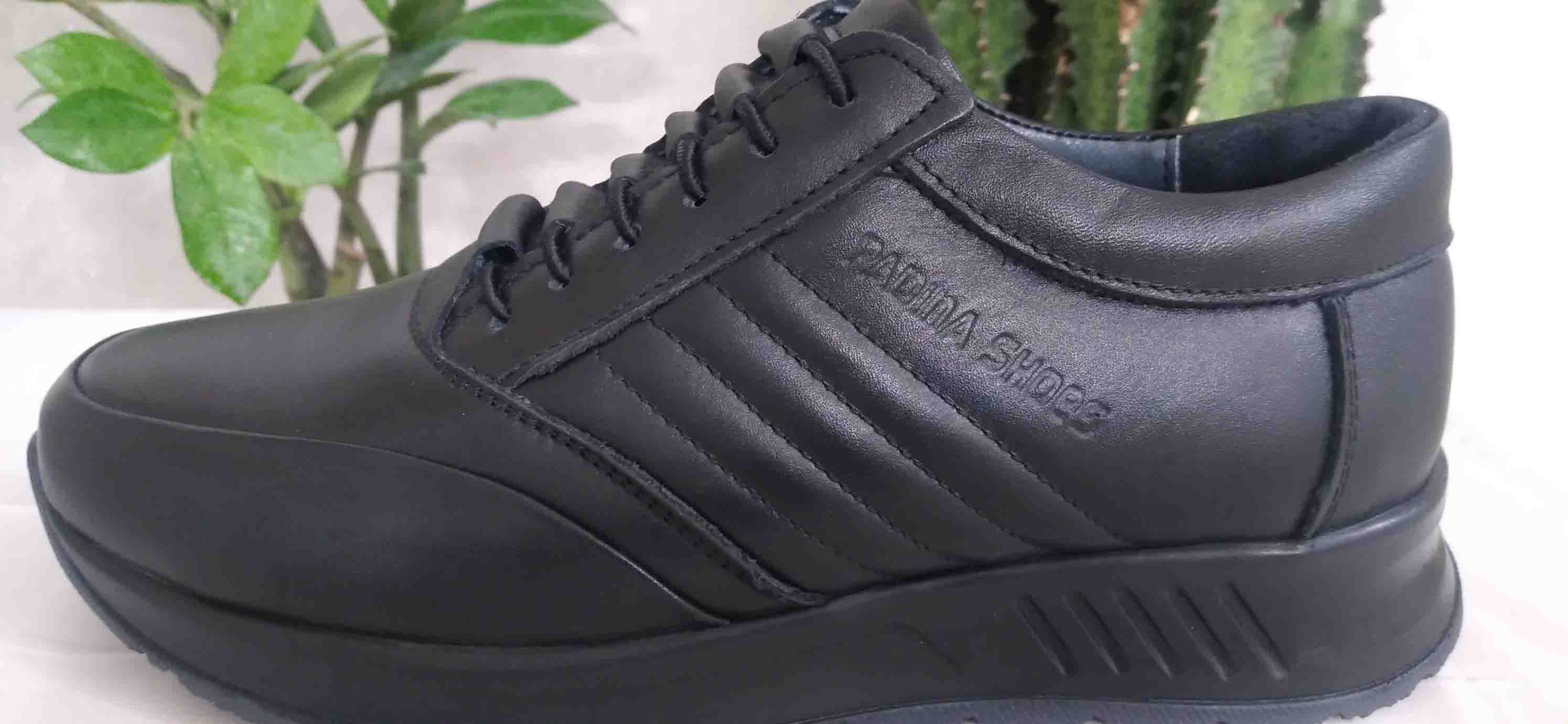 کفش مردانه مشکی تمام چرم پادینا کد 292