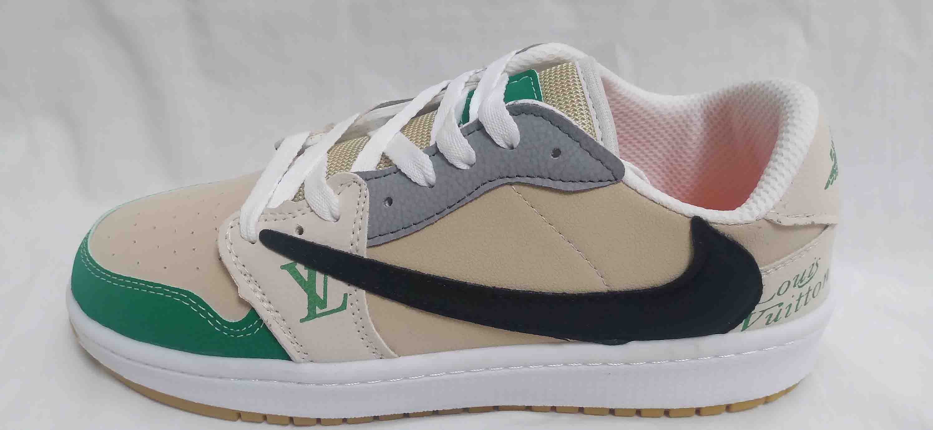 کتونی نایک جردن تراویس کرم سبز کد 145