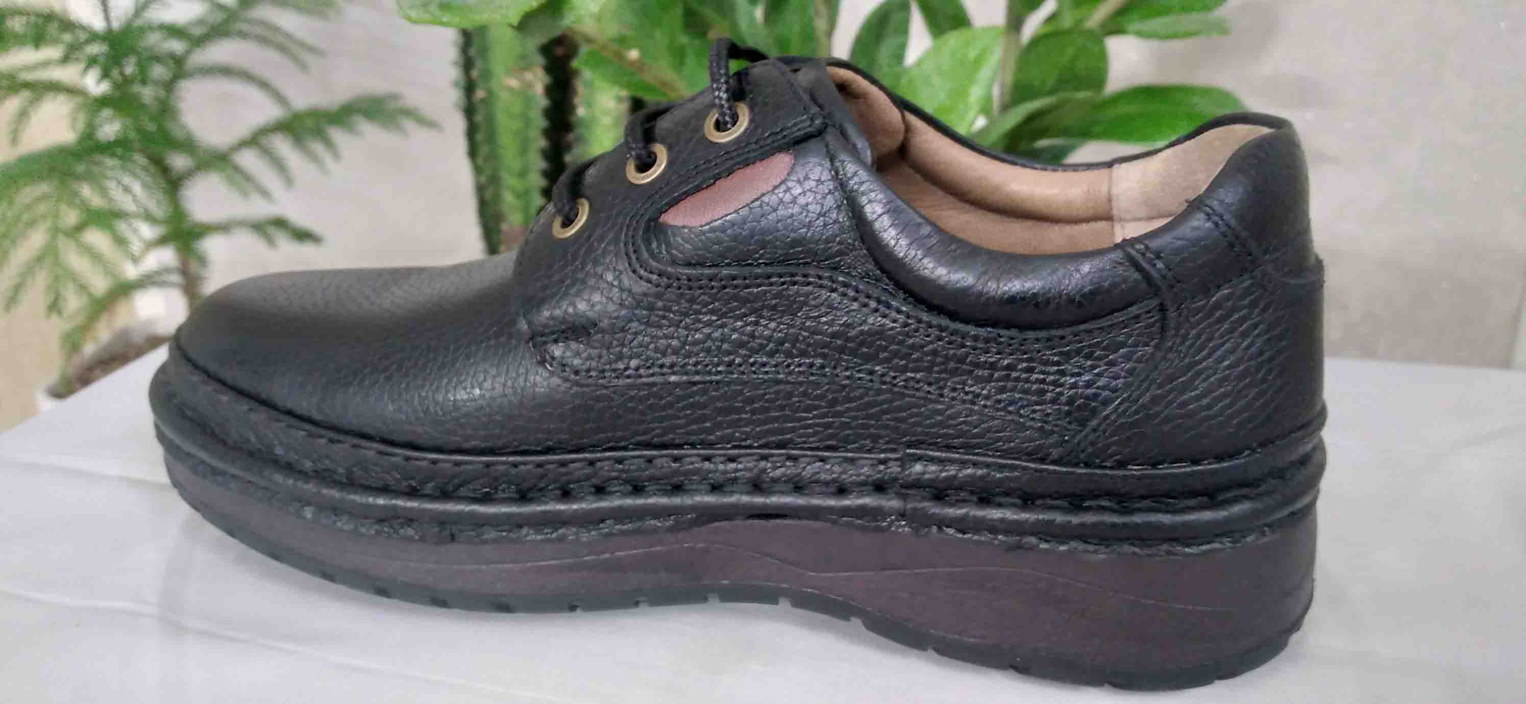 کلارک مردانه تمام چرم مشکی رئال پاتریک بند دار  کد 275