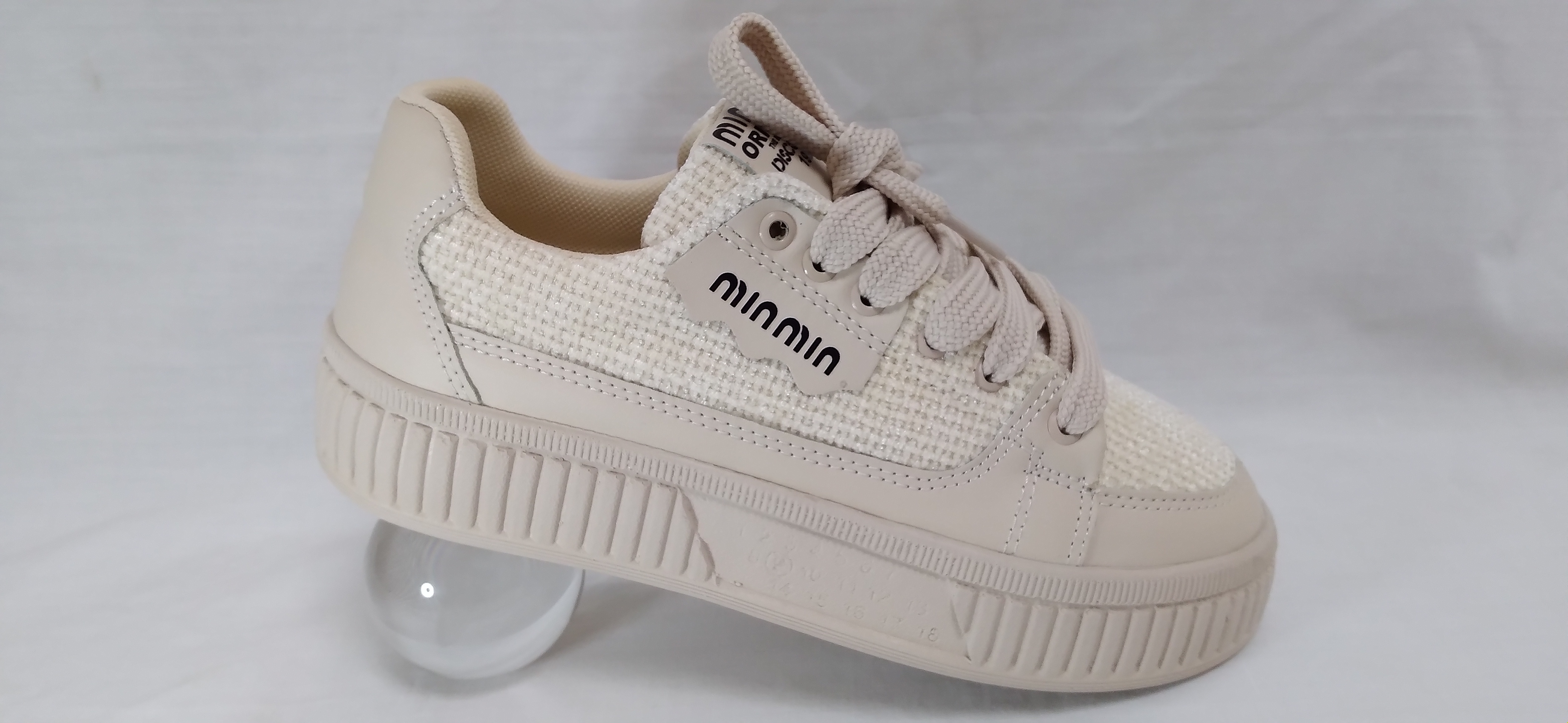 کفش دخترانه ونس اسپرت کنفی کرمی کد 109