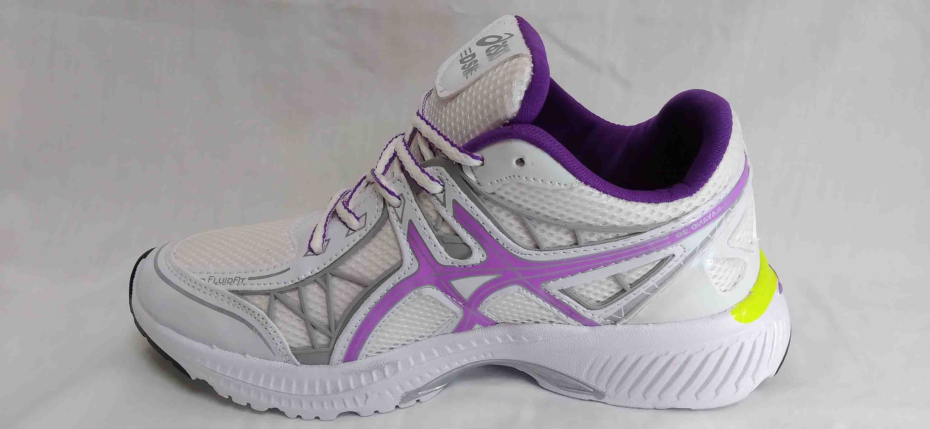 کتونی اسیکس سفید بنفش کد154