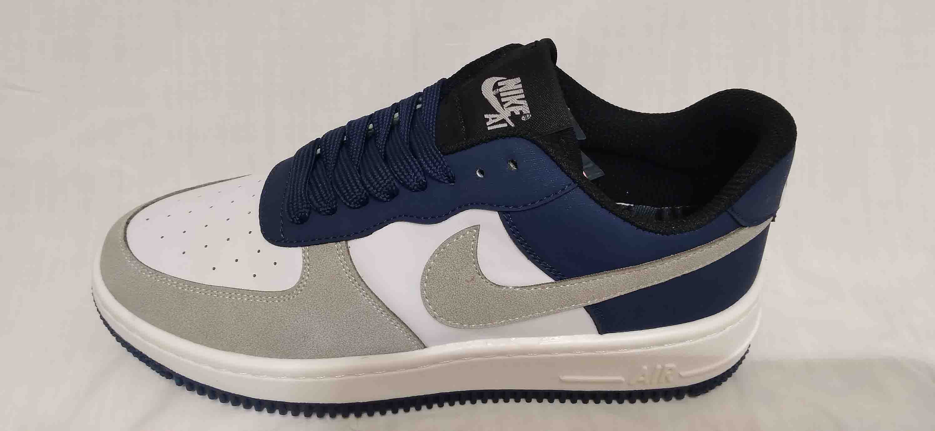 کتونی جردن وان ایر فورس سفید سرمه ای کد187